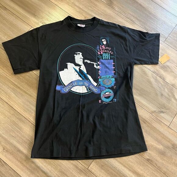 American Vintage Other - Vintage 1991 Elvis Presley Band‎ Music Tour Rock Tshirt Men Large Black